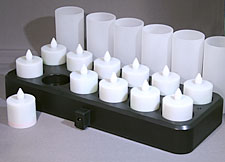 Warm White Rechargeable Commercial Tea Lights Set 12