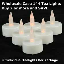 Event Pack 144 LED Tea Light Candles With Batteries